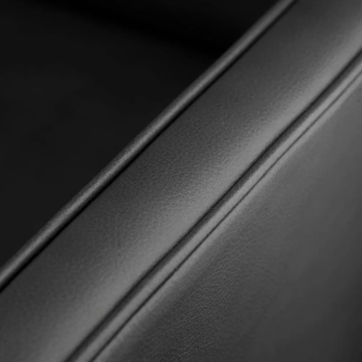 MK46 Mogens Koch 3-seater sofa, Lacquered oak-black leather FDB Møbler