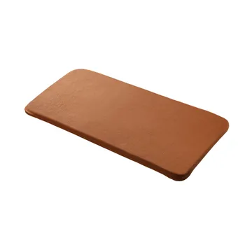 R6 Radius seat cushion 33x65 cm - Cognac leather - FDB Møbler