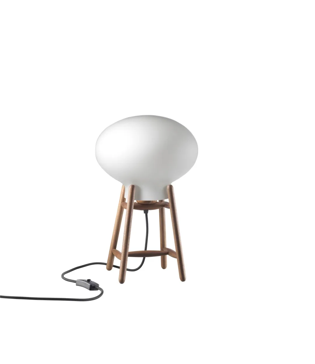 U4 Hiti table lamp, Opal-walnut nature lacquered FDB Møbler