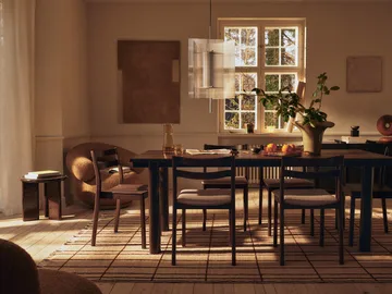 Atura dining table - Dark chocolate-dark stained oak, 90x200 cm - Ferm Living