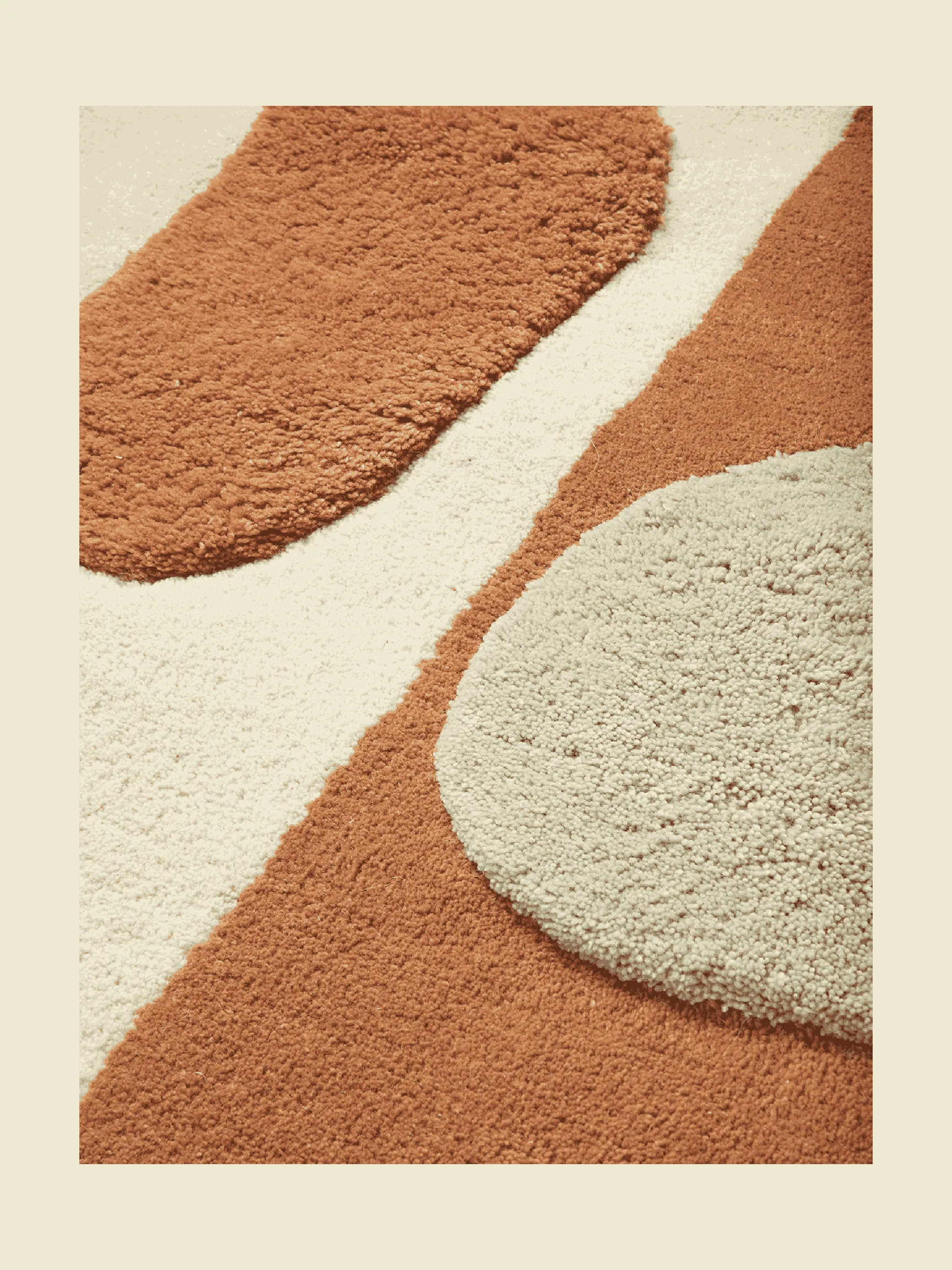 Bloco tufted rug, Blush-off white, 120x180 cm Ferm Living
