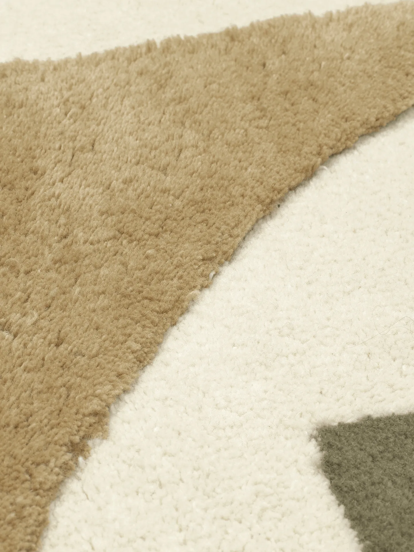 Bloco tufted rug, Green-off white, 80x120 cm Ferm Living
