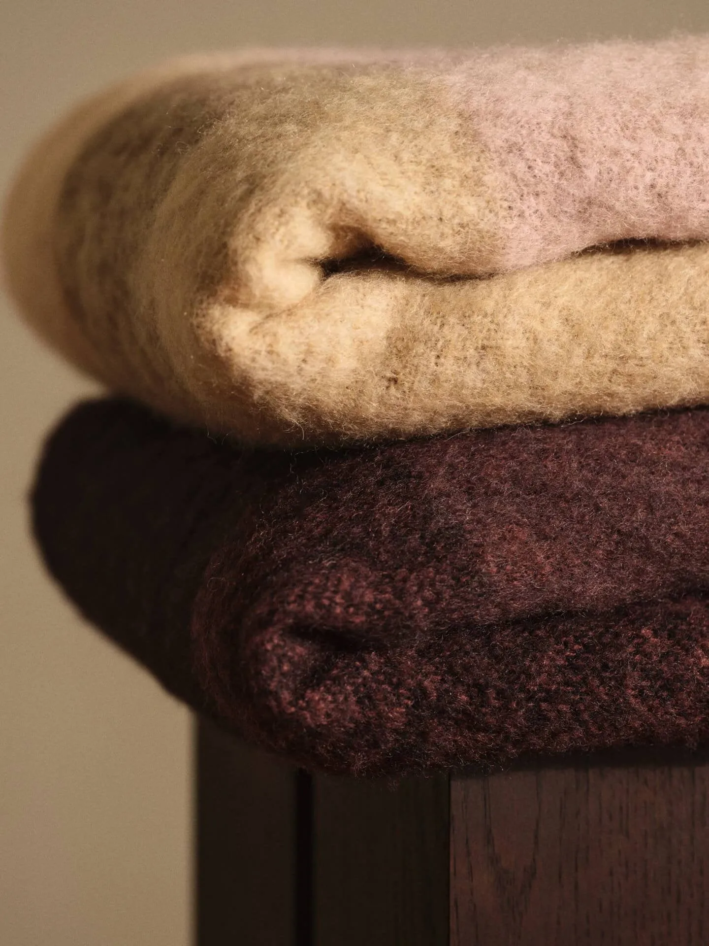 Blur mohair throw, Dark chocolate-oxide red, 130x170 cm Ferm Living