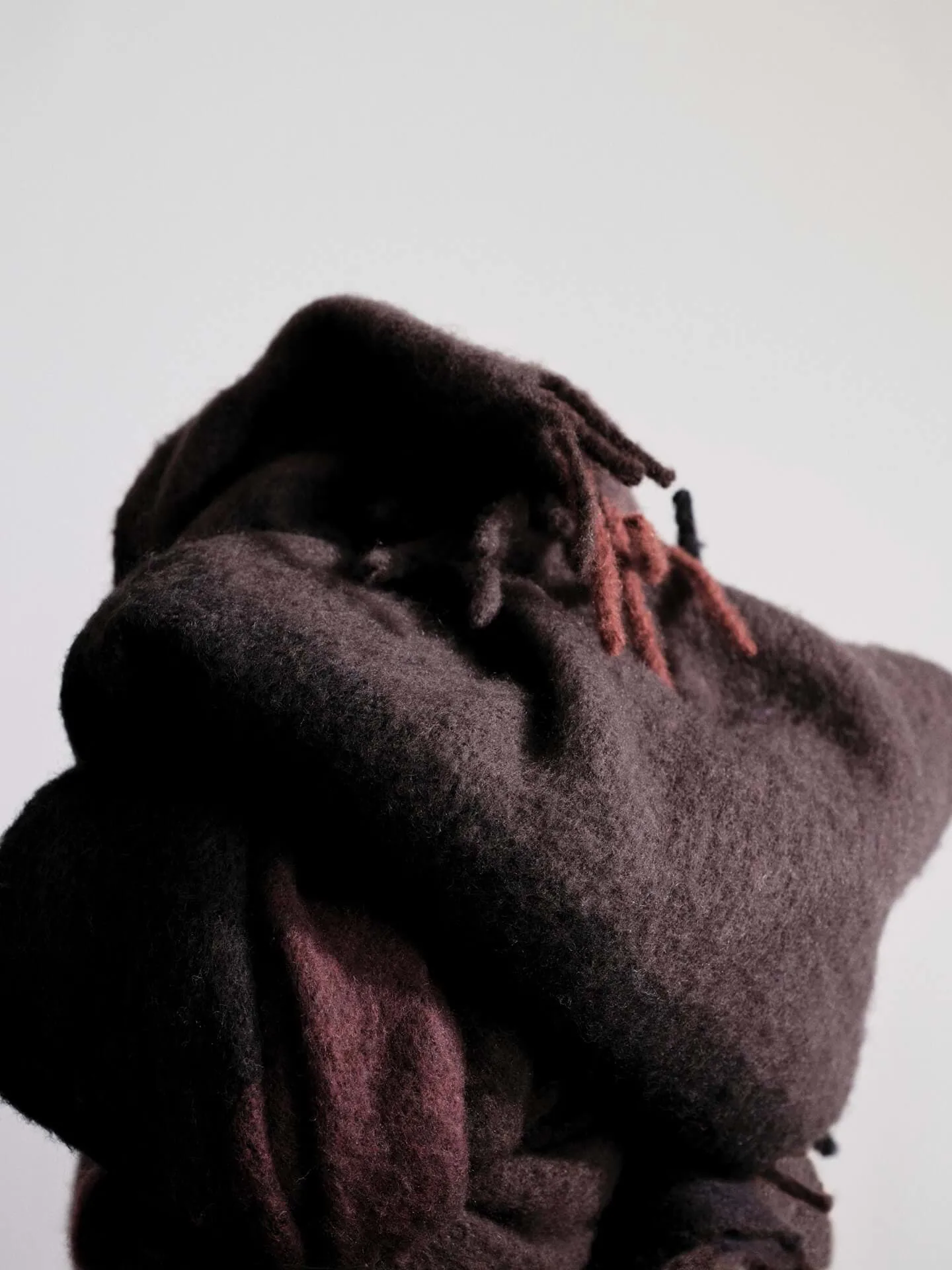 Blur mohair throw, Dark chocolate-oxide red, 130x170 cm Ferm Living