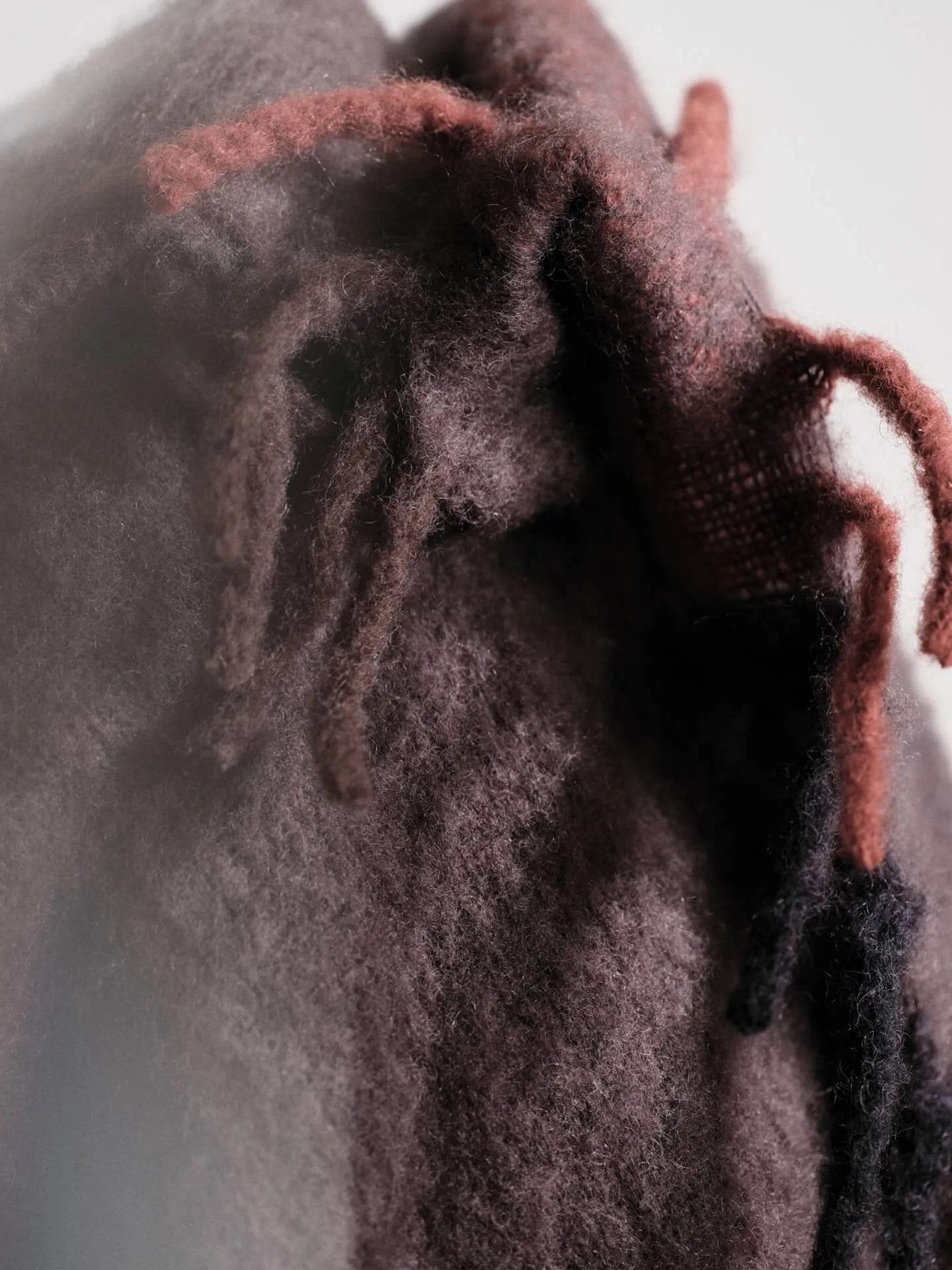 Blur mohair throw, Dark chocolate-oxide red, 130x170 cm Ferm Living