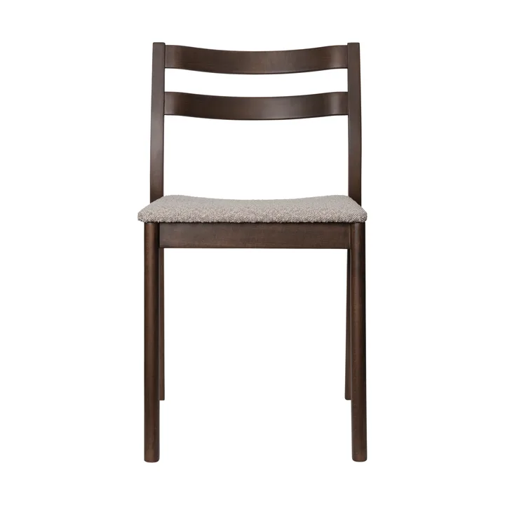 Boda chair - Upholstered seat rugged bouclé, dark stained oak-natural - Ferm Living