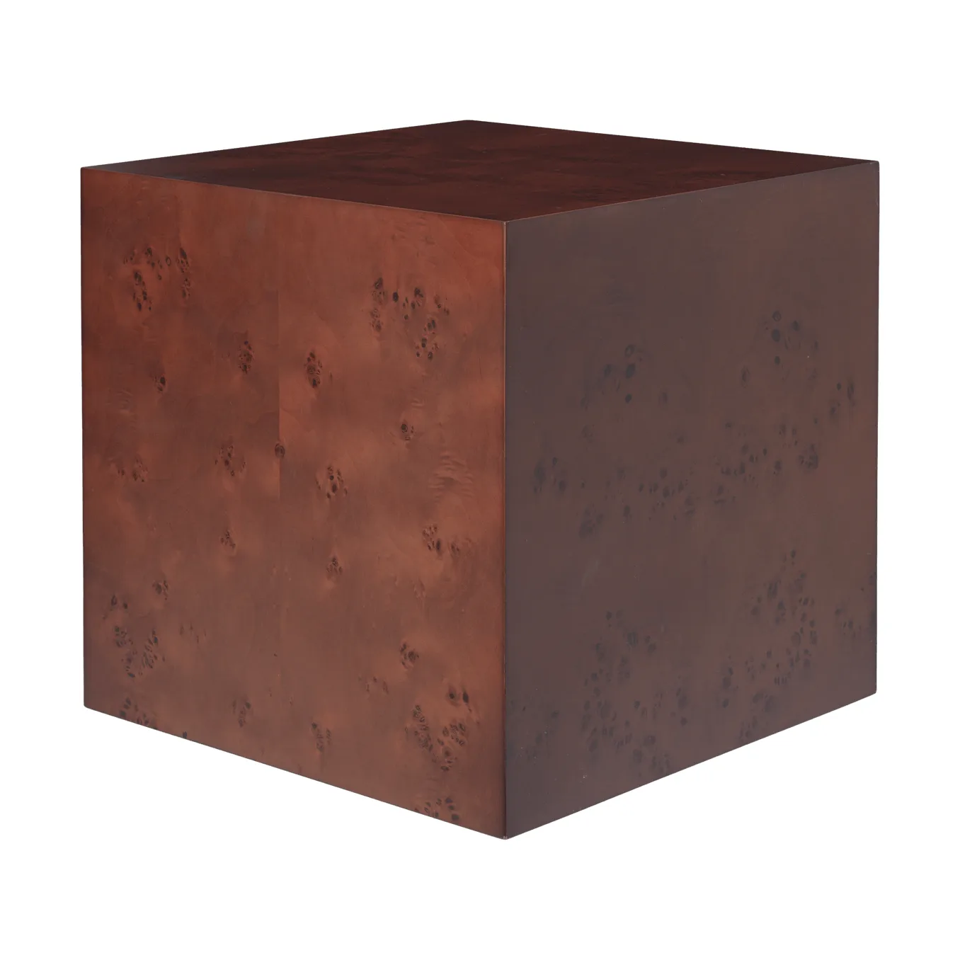 Burl Cube side table 40x40 cm, Dark stained Ferm Living