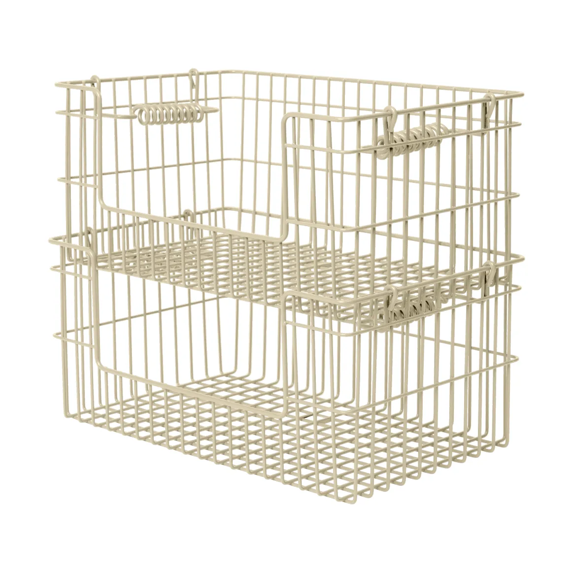 Cala stackable basket 2-pack, Cashmere, 28.7x18x13 cm Ferm Living