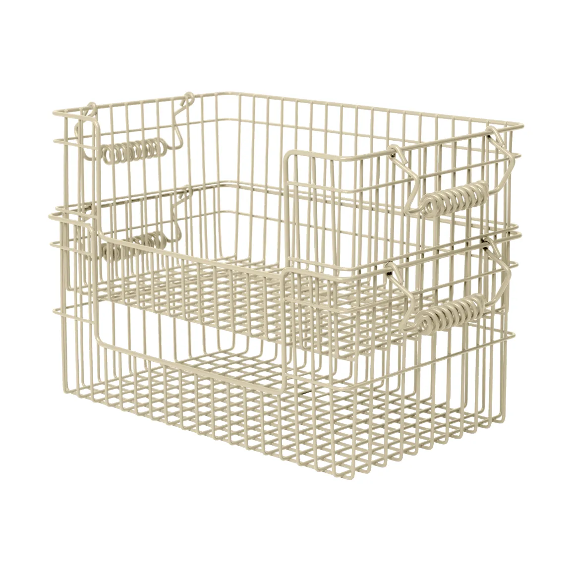 Cala stackable basket 2-pack, Cashmere, 28.7x18x13 cm Ferm Living