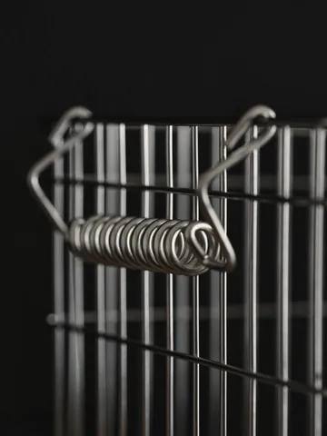 Cala stackable basket 2-pack - Stainless steel, 36.2x26.2x20.2 cm - Ferm Living