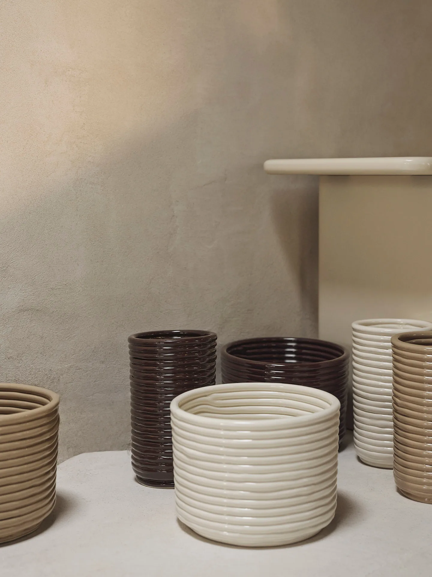 Corduroy vase 21 cm, Carob Brown Ferm Living
