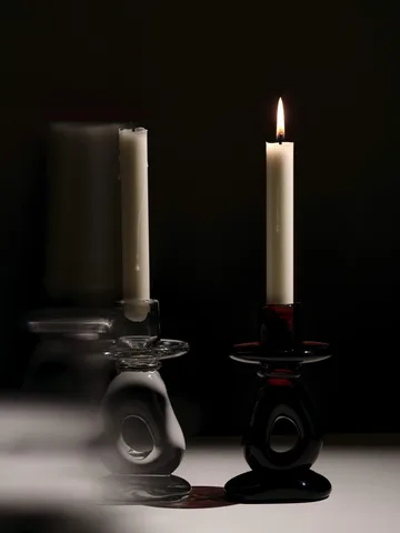 Damo candle holder 16 cm - Clear - Ferm Living