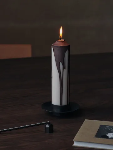 Drip pillar candle - Dark Chocolate, 20 cm - Ferm Living