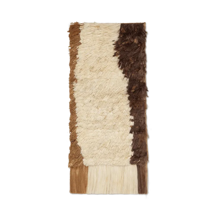 Edge Wall Rug tapestry 50x110 cm - Off-white-Coffee - Ferm Living