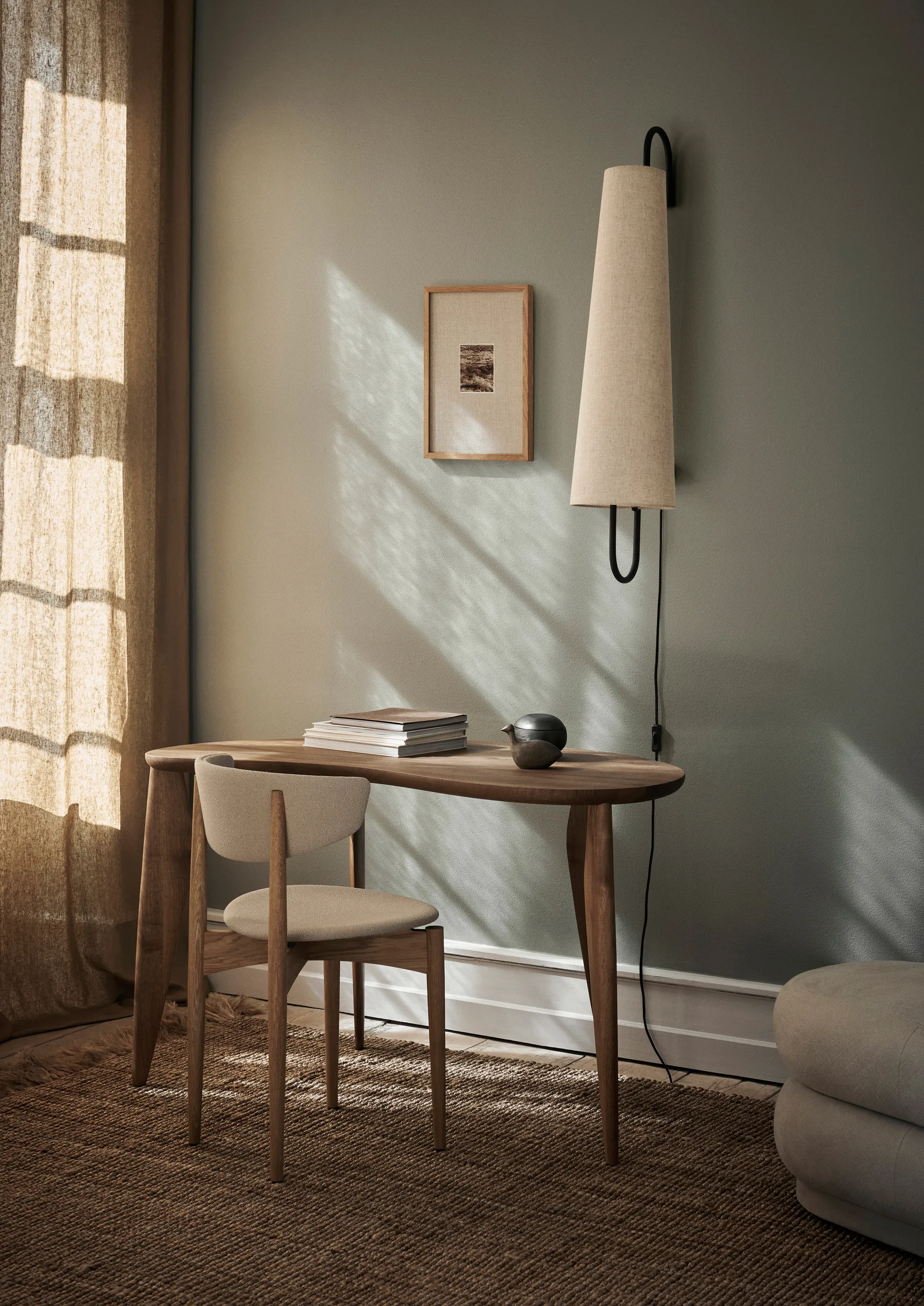 Feve desk 60x117 cm, Walnut Ferm Living