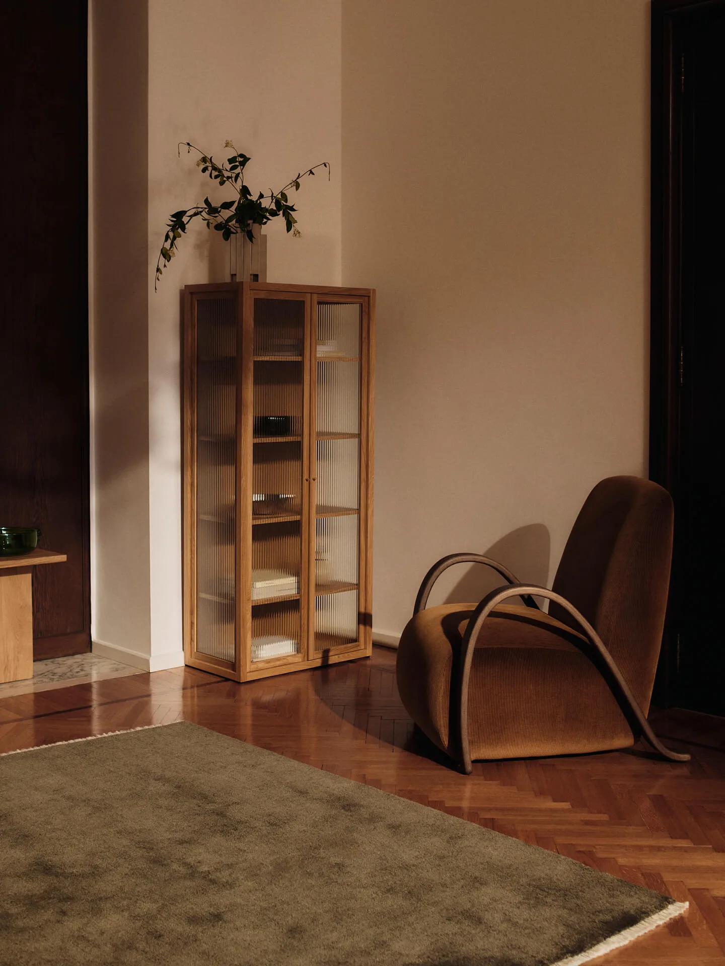 Firth jute mat, Dark olive, 200x300 cm Ferm Living