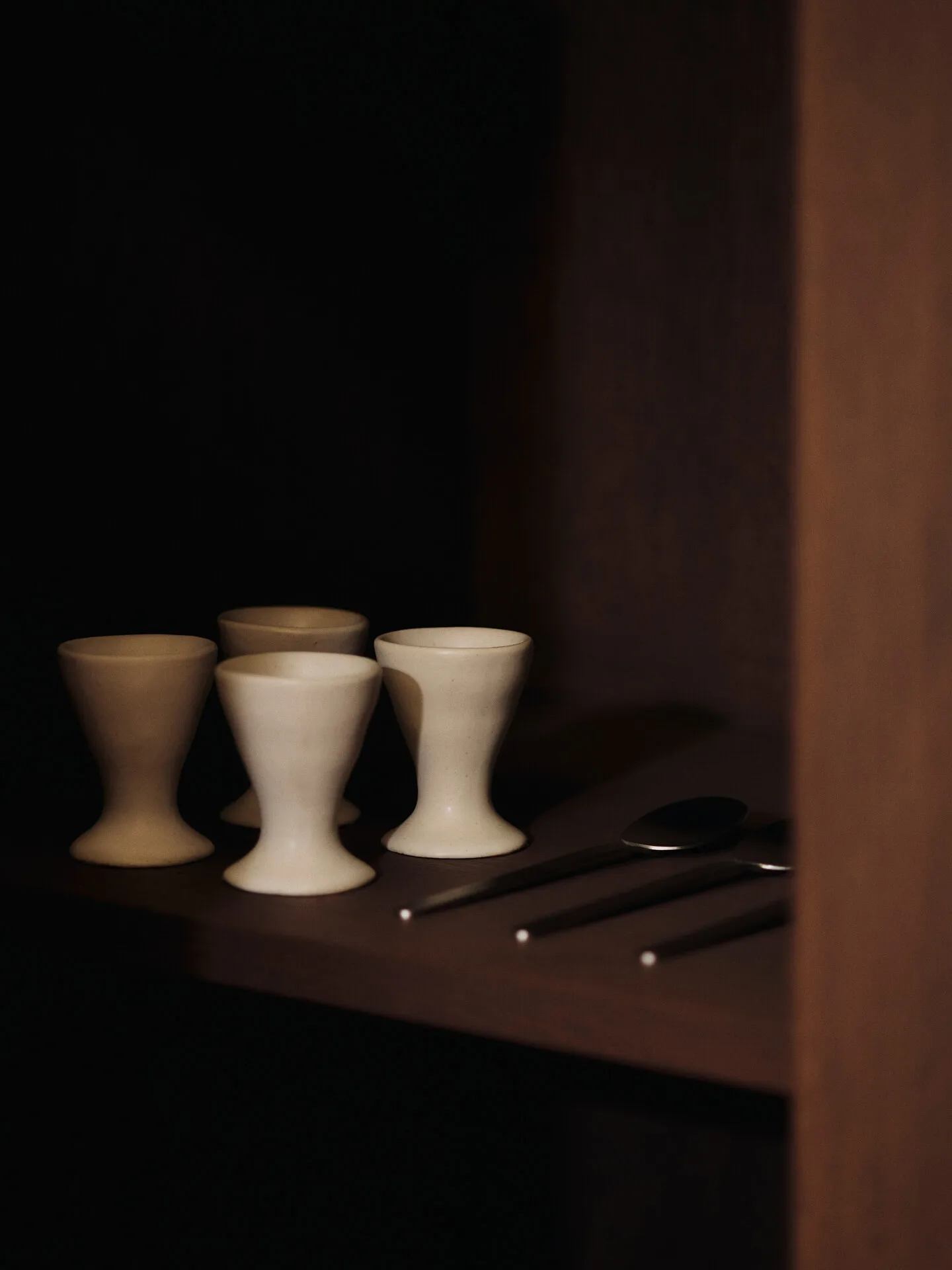 Flow egg cups 2-pack, Off-white speckle Ferm Living