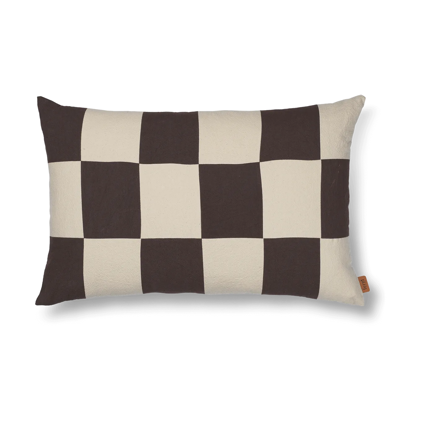 Fold patchwork cushion cover 40x60 cm, Coffee-undyed Ferm Living