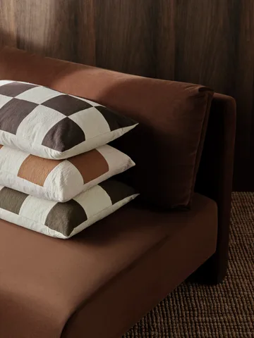 Fold patchwork cushion cover 40x60 cm - Coffee-undyed - Ferm Living