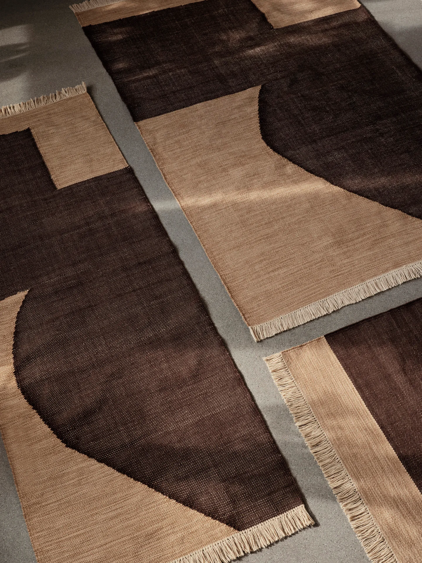 Forene walking mat, Tan-Chocolate, 80x200 cm Ferm Living