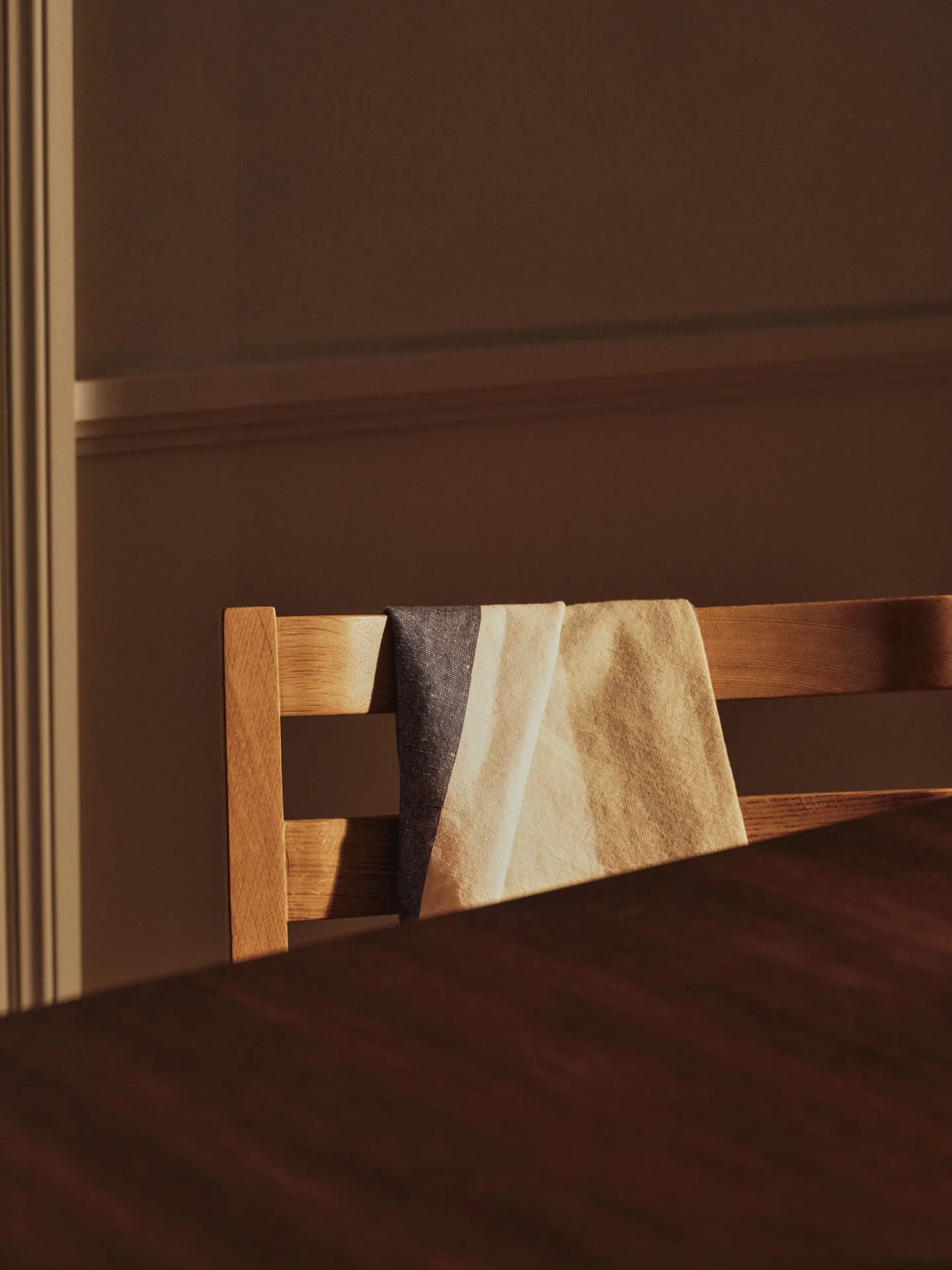 Hale kitchen towel 50x70 cm, Cashmere-mocha-indigo blue Ferm Living