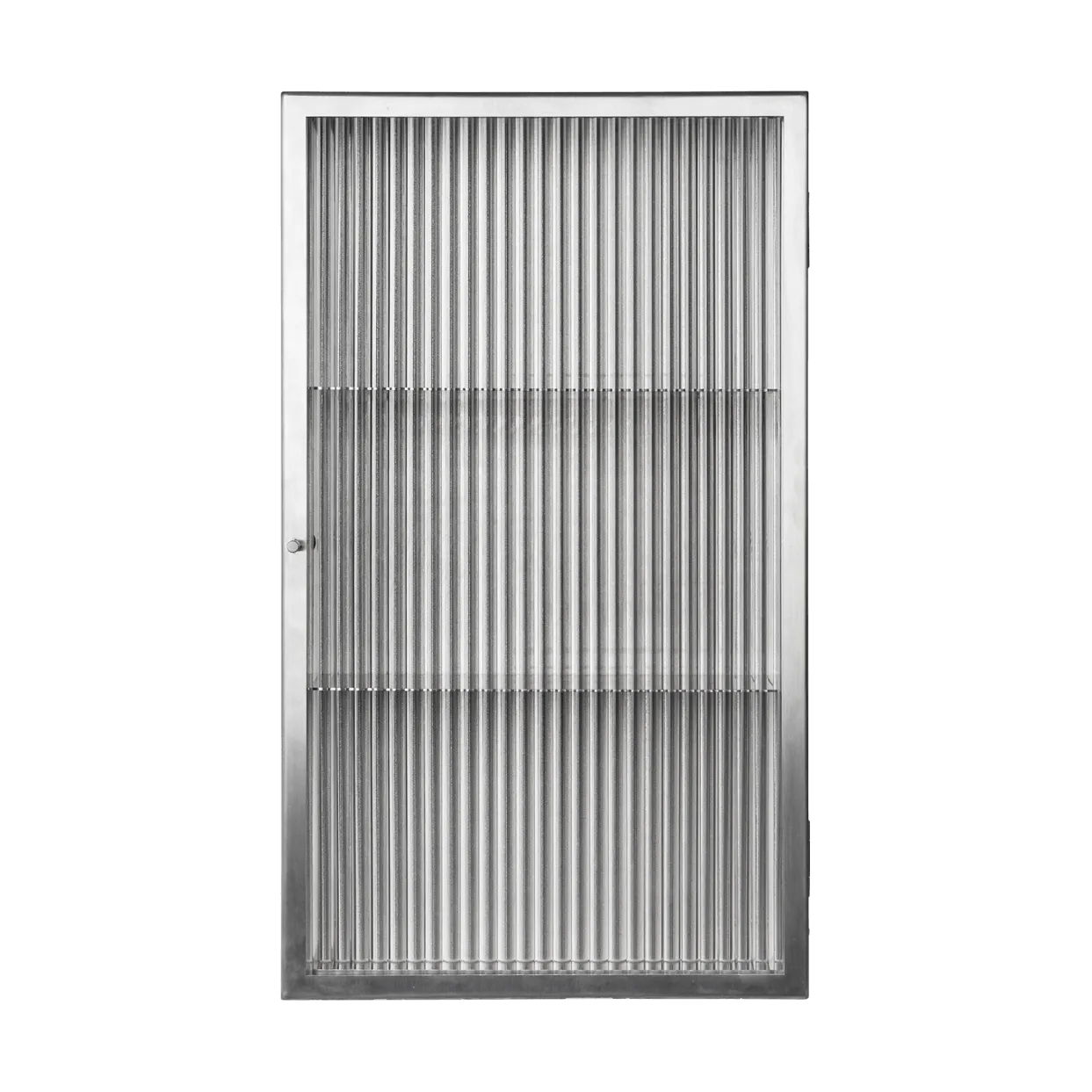 Haze wall cupboard, Reeded glass - stainless steel Ferm Living