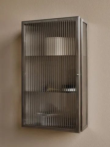 Haze wall cupboard - Reeded glass - stainless steel - Ferm Living