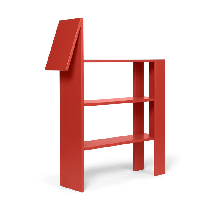 Horse bookshelf 91x111 cm - Poppy Red - Ferm Living