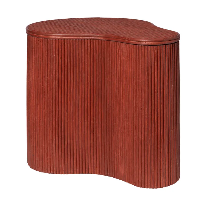 Isola side table with storage - Oxide red - Ferm Living