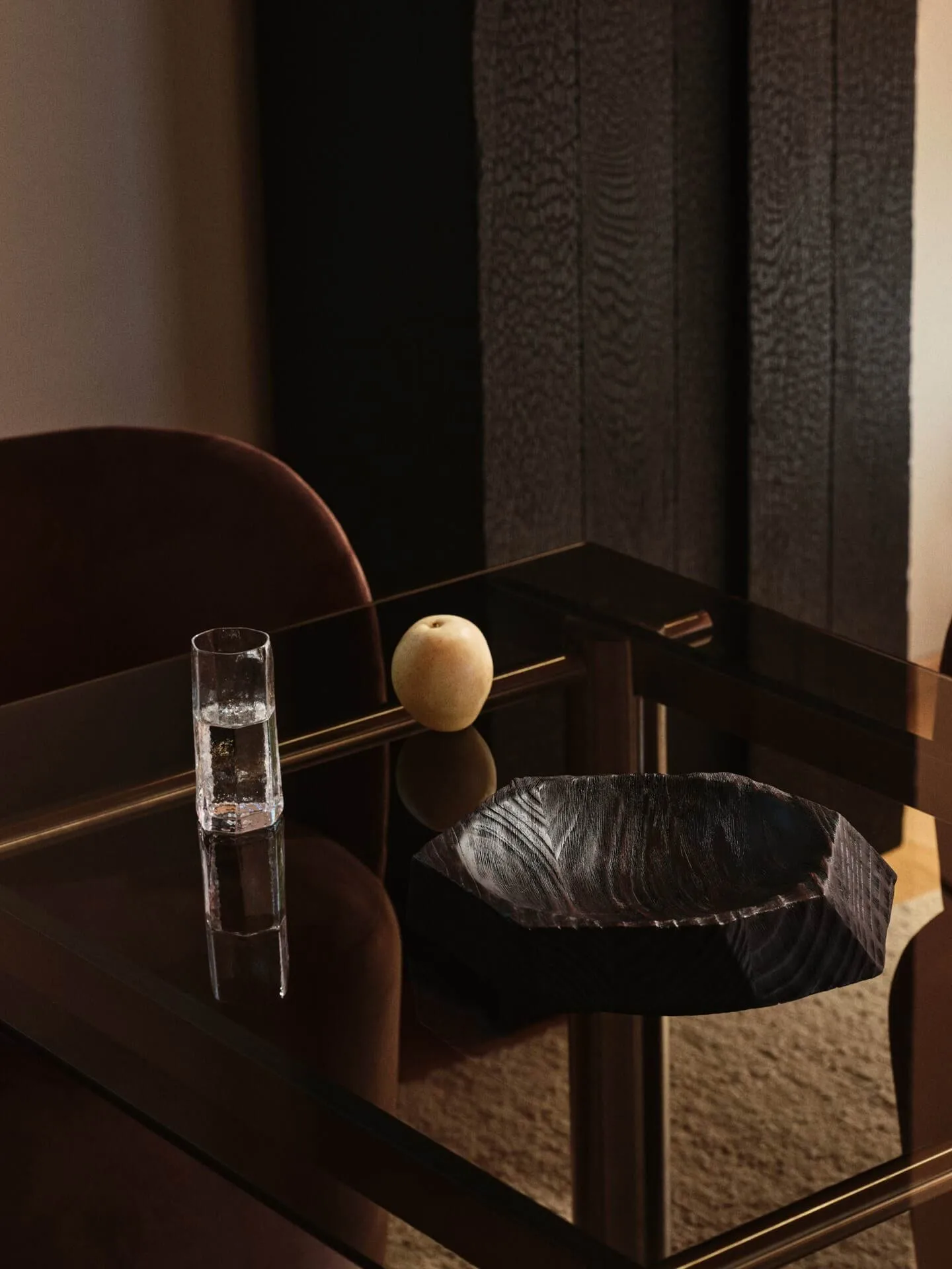 Koh centrepiece decorative dish, Dark brown, 35 cm Ferm Living