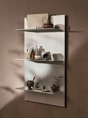 Lager wall shelf triple 55x100 cm - Aluminium - Ferm Living