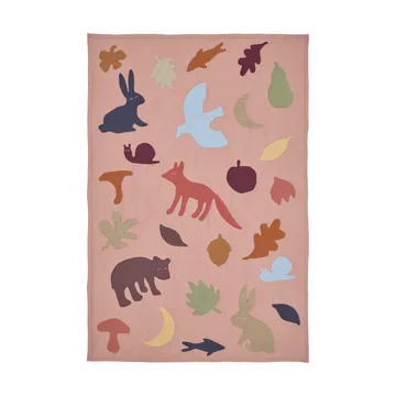 Lunden blanket - Rose-multi, 80x110 cm - Ferm Living