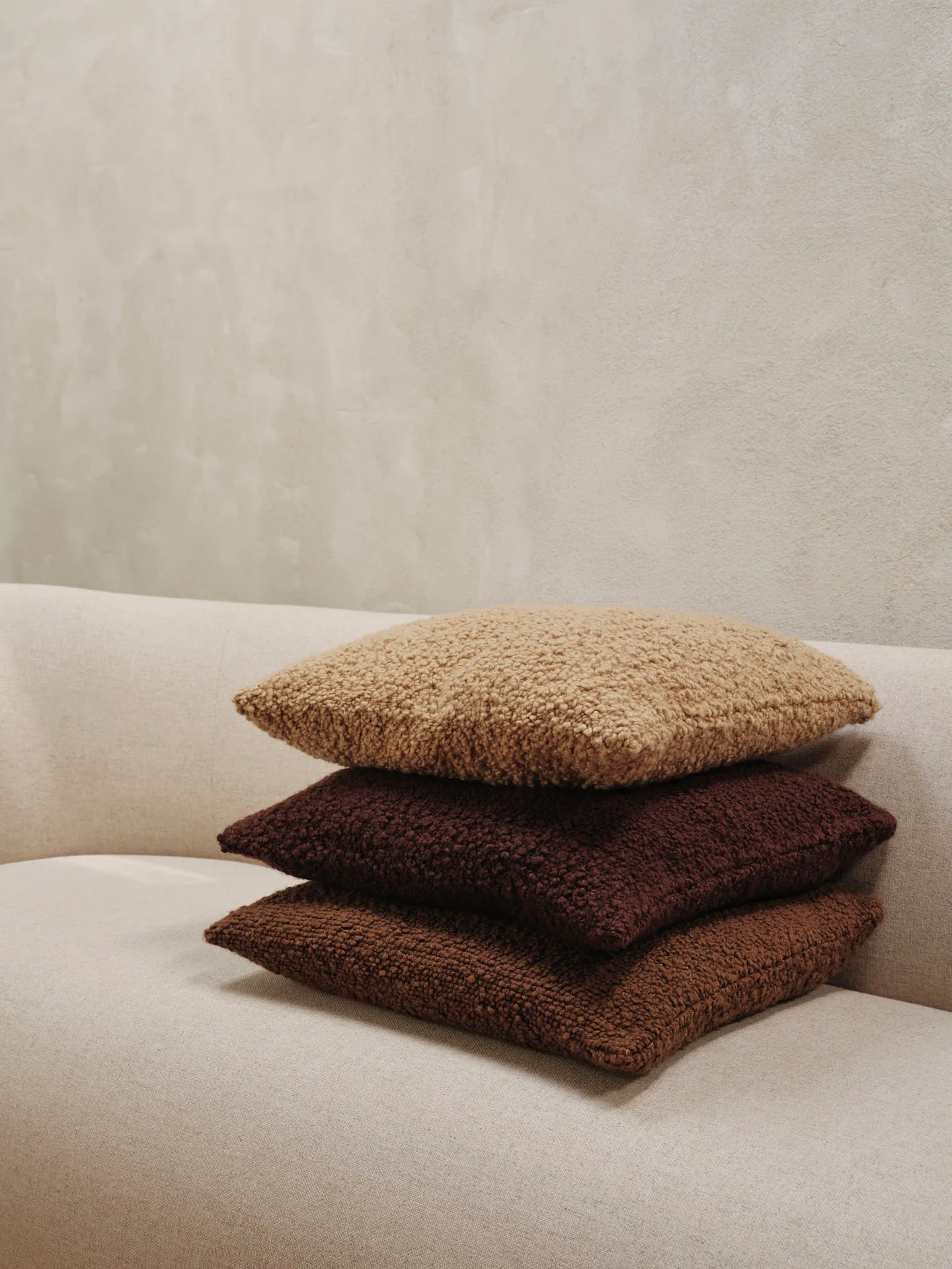 Moor cushion 50x50 cm, Dark pecan Ferm Living