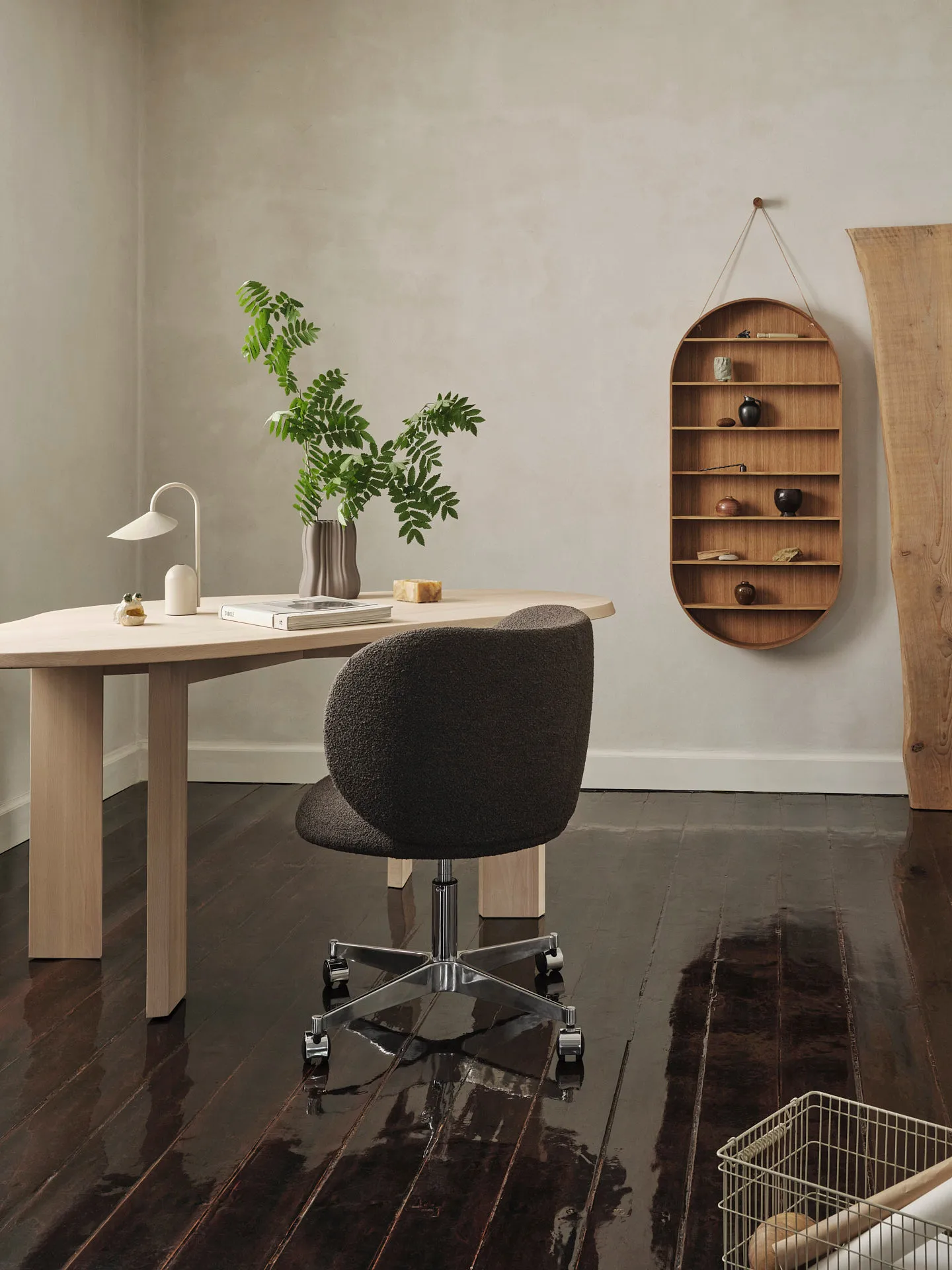 Oval Dorm shelf, Oiled oak Ferm Living