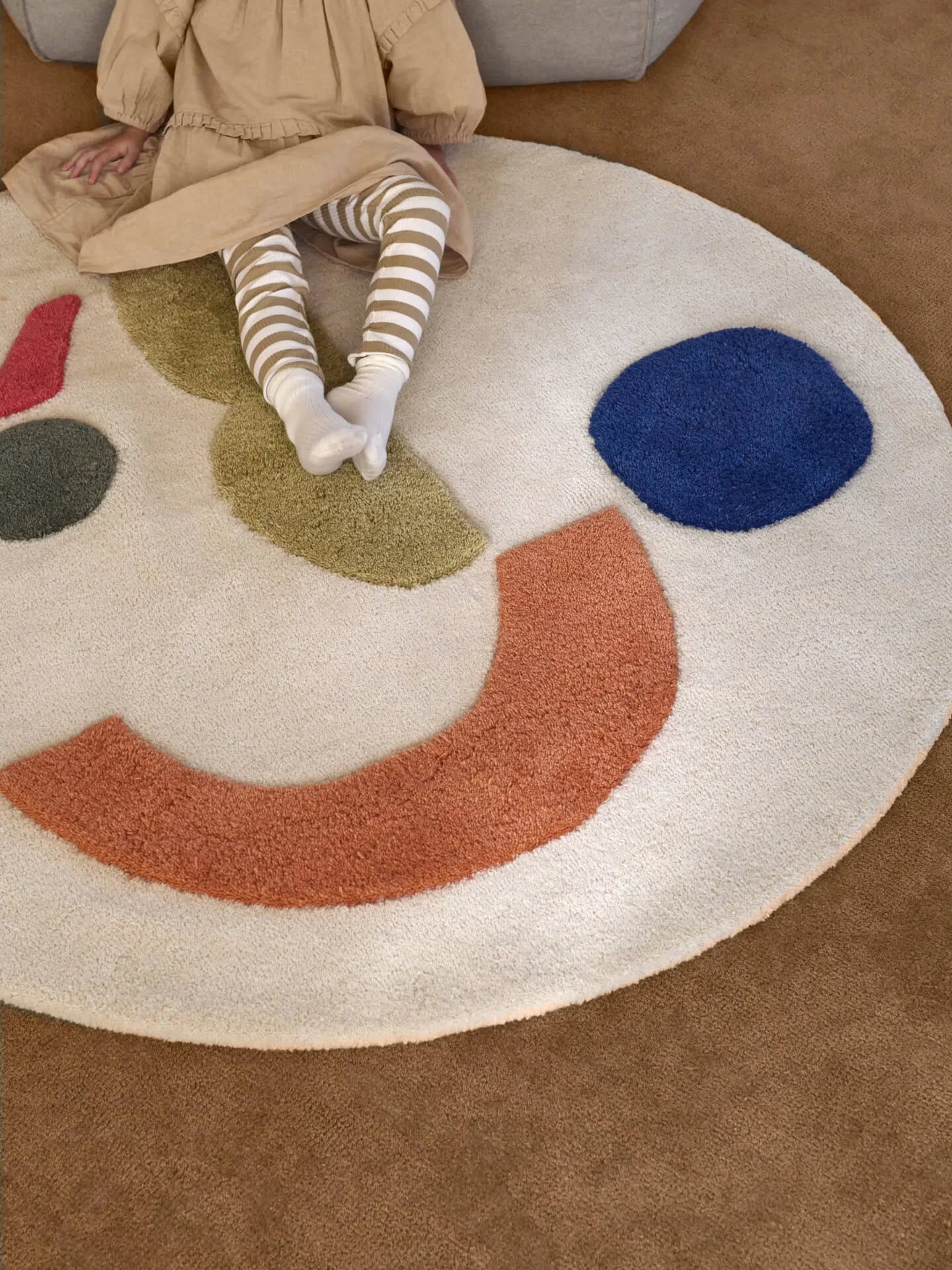Panto tufted rug, Off white, Ø130 cm Ferm Living