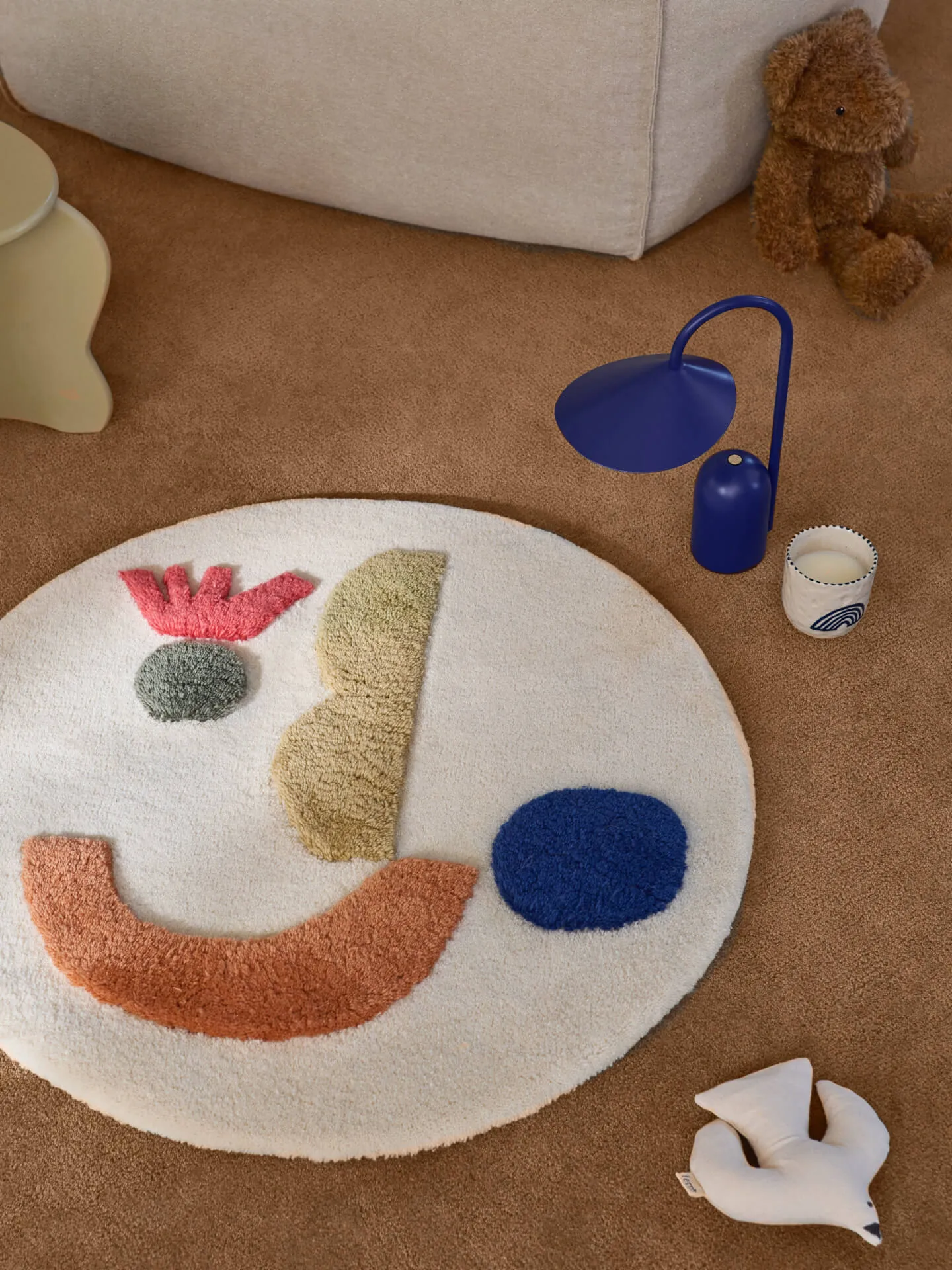 Panto tufted rug, Off white, Ø70 cm Ferm Living