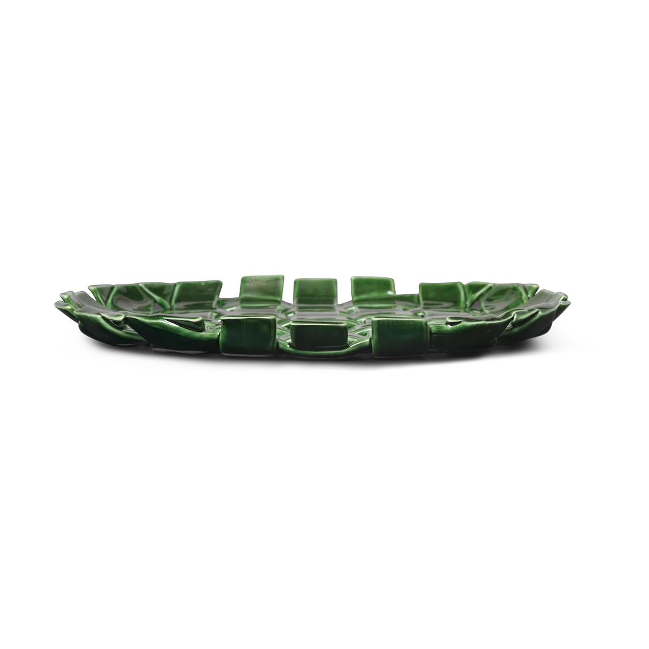 Plait plate Ø30 cm, Emerald green Ferm Living
