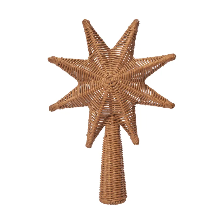 Rattan Christmas tree topper star - Natural - Ferm Living
