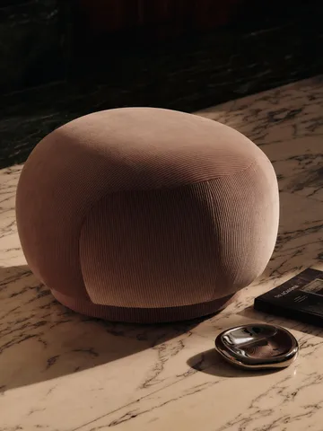Rico pouf - Devoré Velvet-blush - Ferm Living