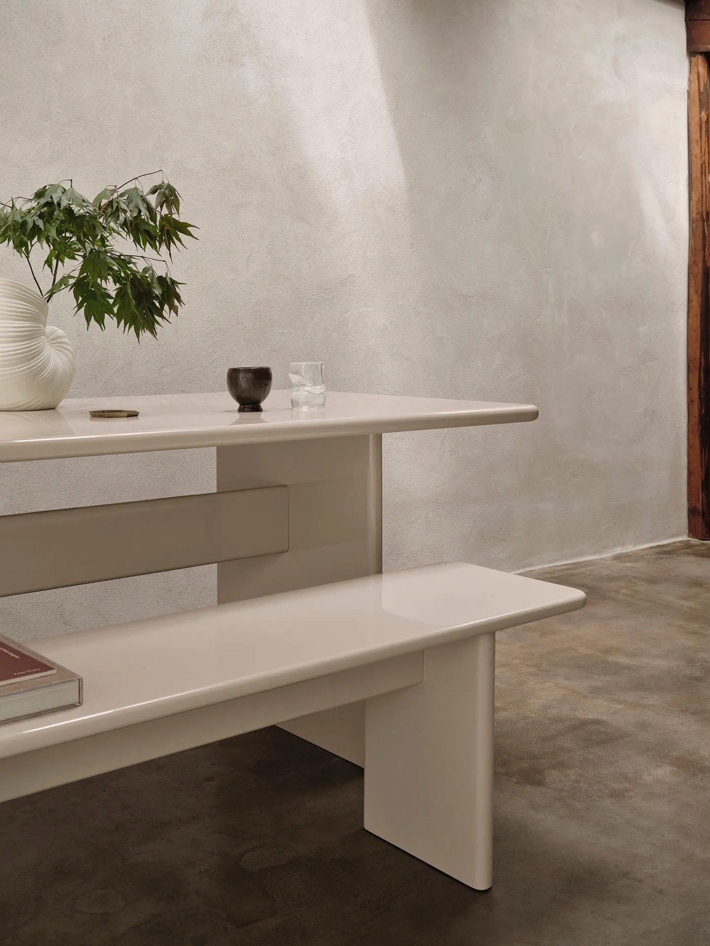 Rink bench 200 cm, Eggshell Ferm Living