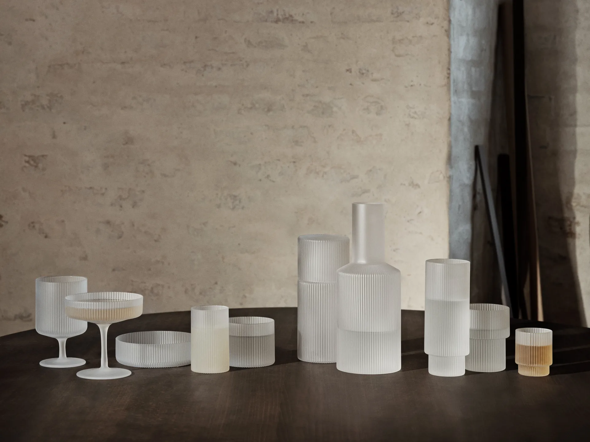Ripple carafe, Frosted Ferm Living