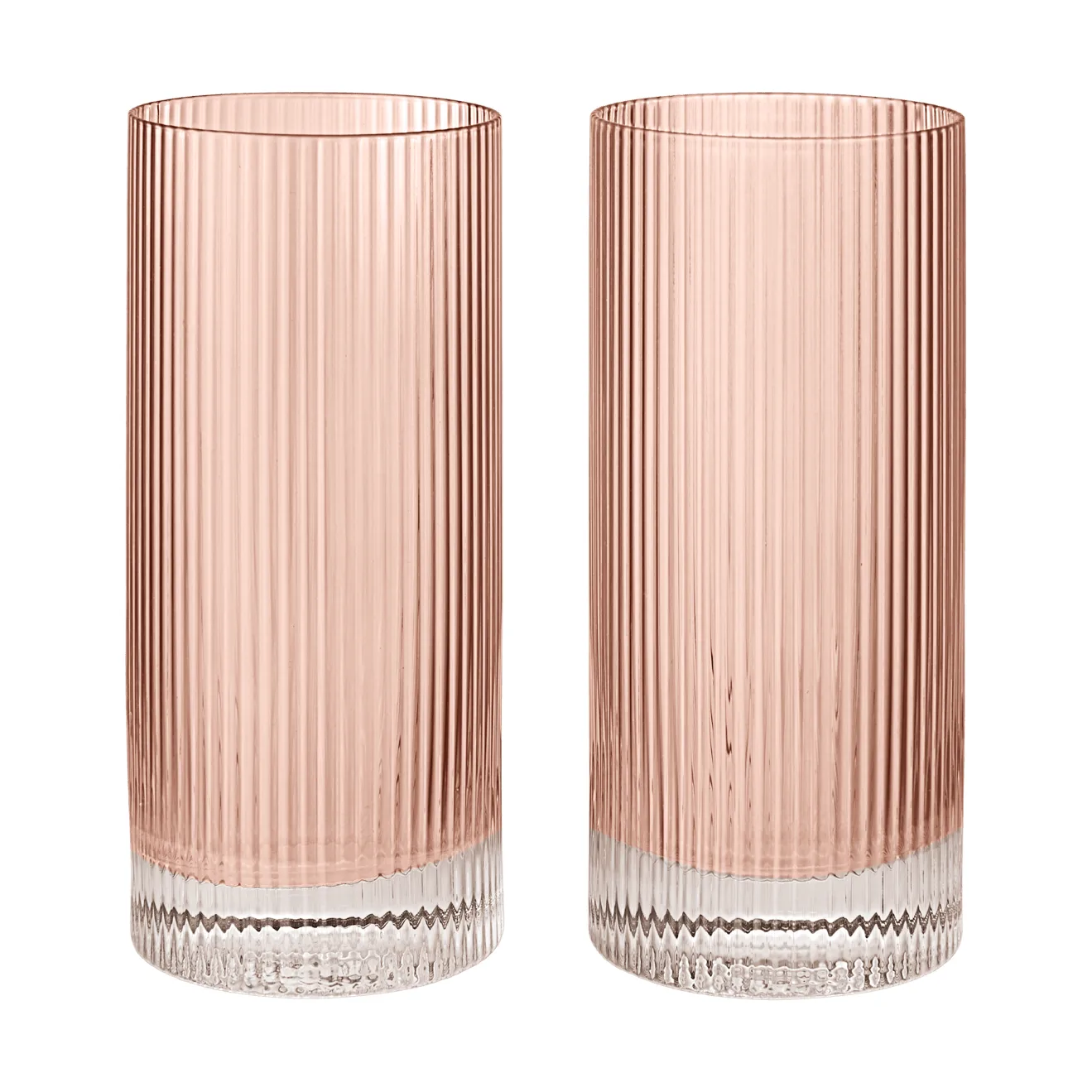 Ripple Highball glasses 48 cl 2-pack, Blush Ferm Living
