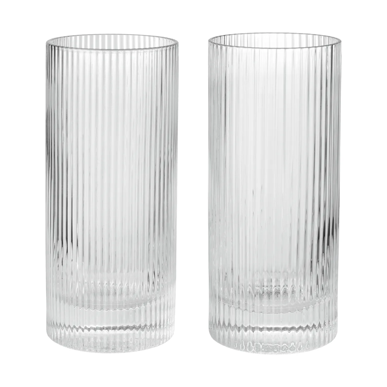 Ripple Highball glasses 48 cl 2-pack, Clear Ferm Living