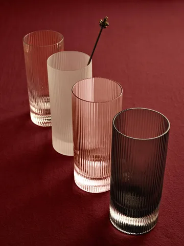 Ripple Highball glasses 48 cl 2-pack - Clear - Ferm Living