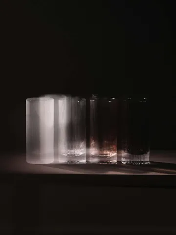 Ripple Highball glasses 48 cl 2-pack - Clear - Ferm Living