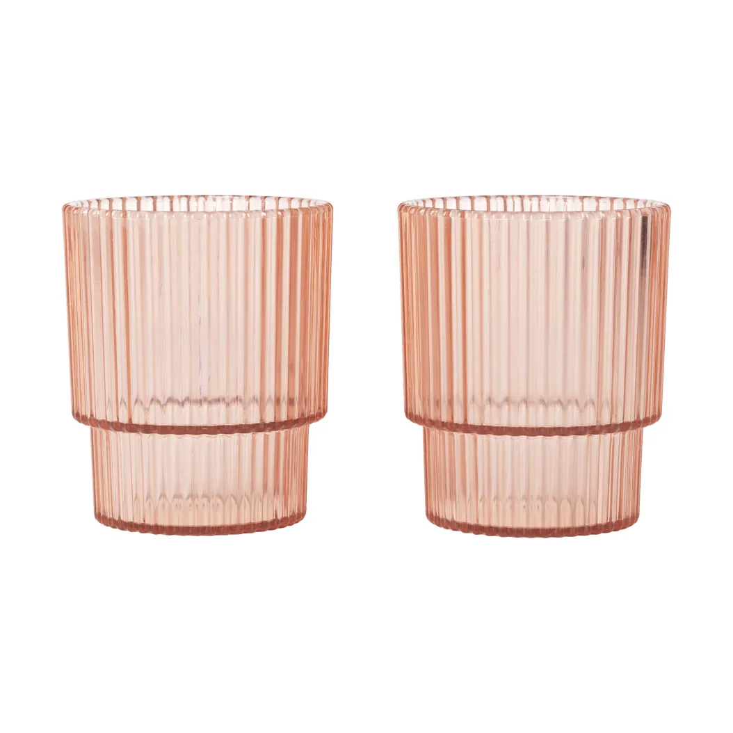 Ripple kids glass, Blush, 2-pack Ferm Living