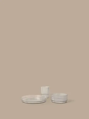Ripple kids tableware set - Clear, 3 pieces - Ferm Living