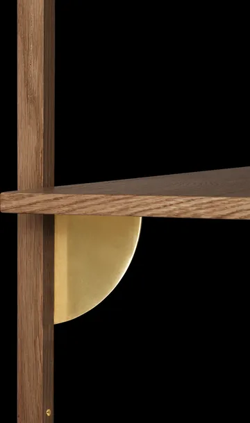 Sector shelfL/S - Smoked Oak, brass - Ferm Living