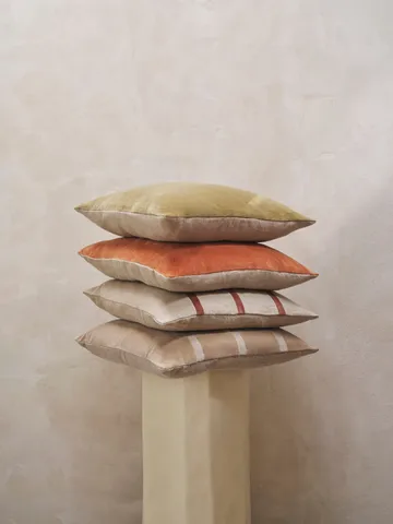 Senti Stripe cushion 50x50 cm - Dark sand-linen - Ferm Living