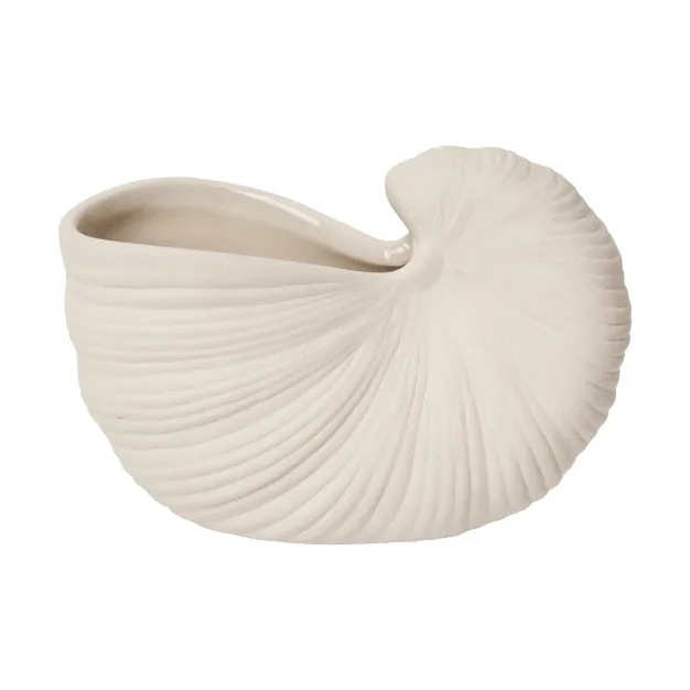 Shell flower pot, Off-white, 11x5.5x7.7 cm Ferm Living
